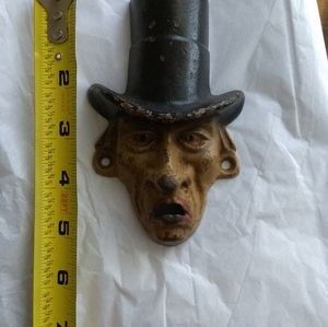 Vintage cast iron mad hatter bottle opener